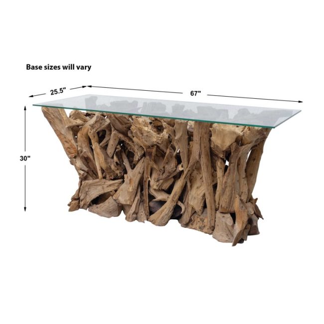 TEAK ROOT CONSOLE TABLE - Image 5