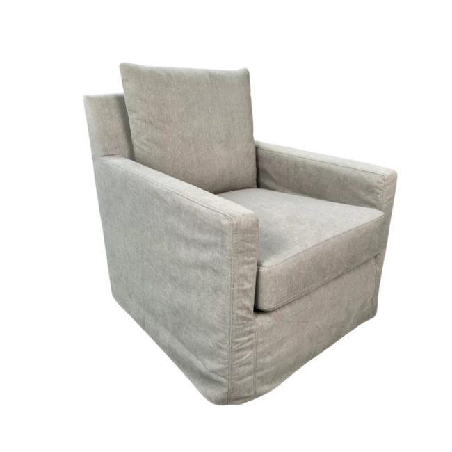BELLINI GREY SLIPCOVER SWIVEL GLIDER - Image 2