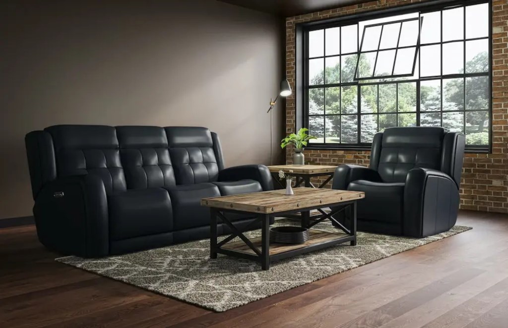 GRANT P2 RECLINING SOFA BLUE - Image 3