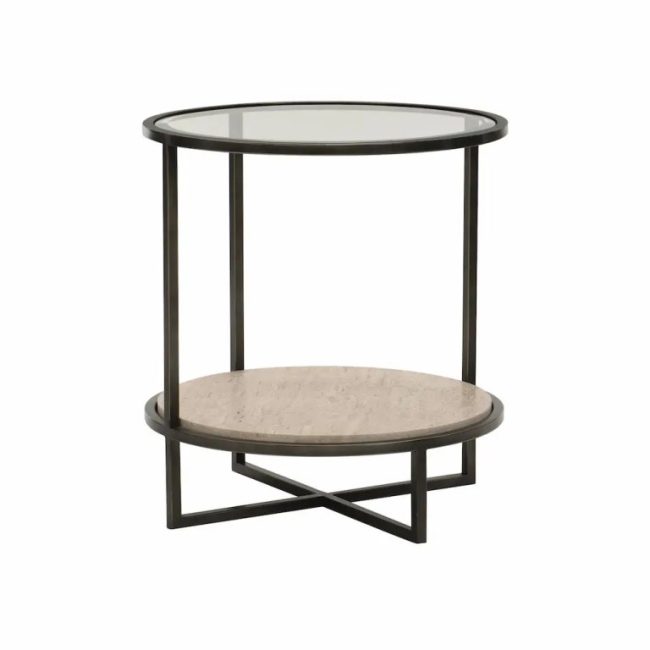 HARLOW ROUND CHAIRSIDE TABLE - Image 2