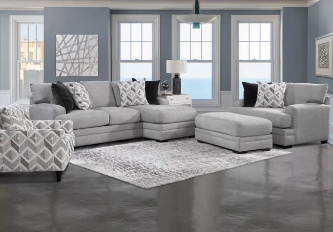 ZACKARY PEBBLE SOFA WITH CHAISE - Image 2