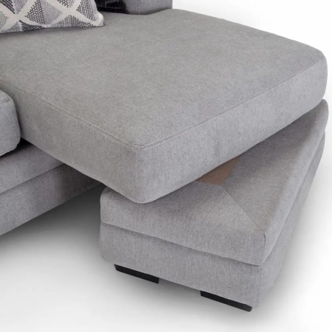 ZACKARY PEBBLE SOFA WITH CHAISE - Image 3