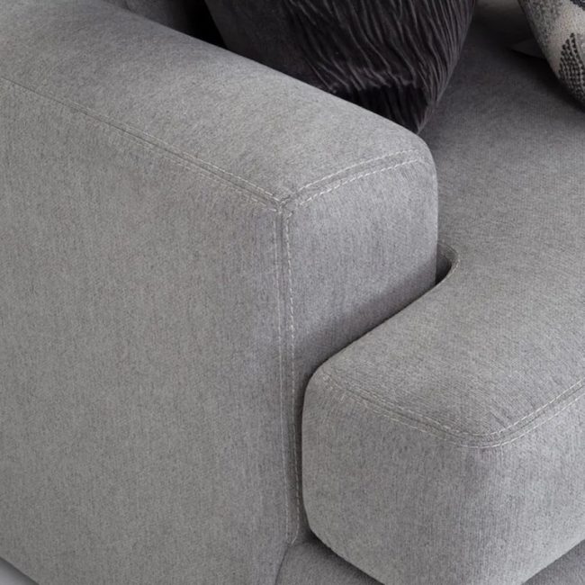 ZACKARY PEBBLE SOFA WITH CHAISE - Image 6