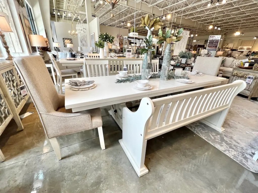 MARLEY WHITE 6 PIECE DINING SET